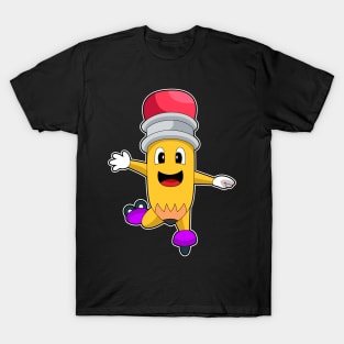 Pencil Inline skating Roller skates T-Shirt